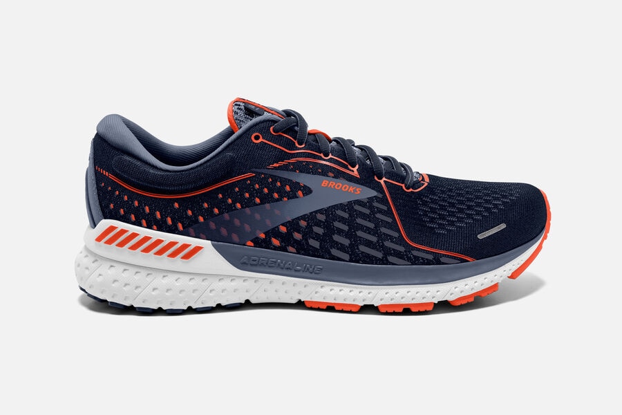 Zapatillas Running Brooks Adrenaline GTS 21 Hombre Azul Marino/Rojas/Gris Comprar JFTS63428